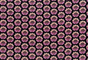 Babyfløjl Black flower